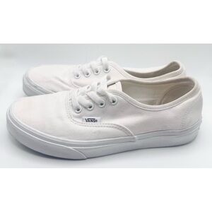 Vans White Canvas Low-Top Sneakers
